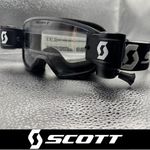 Kids MX Goggles ROLL-OFF Black- Scott Buzz PRO WFS ROLL-OFF GOGGLES - KIDS SIZE