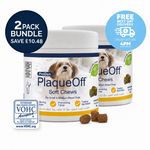 Dental PlaqueOff Soft Chews for Small Dogs 2 Pack Bundle Removes Plaque Tartar