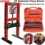 6T Workshop Floor Hydraulic Bench Press Machine & 52x Bearing Bush Driver Seal