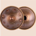 Rose Gold  Handpan 10 Notes | 432Hz | Stainless Steel | Triple Ding | D KURD