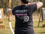 Custom Archery Tee Powered By Luck Personalised Vane Colour Match Unisex Shirt
