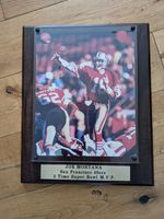 Joe Montana 49ers Plaque. Genuine Hand Signed. Autograph.