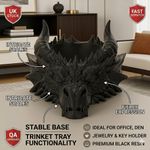 Gothic Dragon Head Jewelry Box Desk Organiser - Dark Fantasy Mythical Home Decor