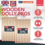 20-120 Wooden Dolly Pegs Clothes Washing Line Traditional Laundry Natural Craft