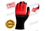 Manipula Protect PPE Safety Work Gloves RedBlack Sandy Nitrile Building Mechanic