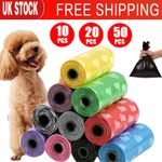 10/20/50 ROLLS PET BIODEGRADABLE DOG POO BAGS POOP WASTE BAGS ROLL ECO FRIENDLY