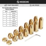 Universal Dual Sport 14pcs Reusable Motorcycle Brass Wheel Spoke Balance Weights
