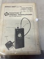 PYE POCKETPHONE 70 TYPES PF2AMB ISSUE 1 1971 VINTAGE