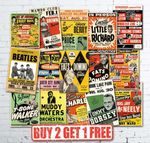 Vintage 50's & 60's Rock & Roll Concert Posters Elvis Beatles Holly A5/A4/A3