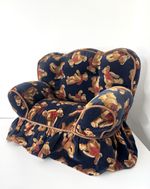 Vintage Heartfelt Collectibles Teddy Bear Plush Chair Blue Manufactured 1999