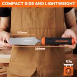 JORGENSEN Japanese Pull Saw,125mm Double Edged 18/25TPI,Flexible Tooth Hand Saw