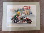 Joey Dunlop Glory Against The Odds Motorcycle Art Print Vintage Print 46 x 56 CM