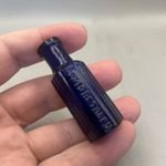EXTREMELY SMALL BLUE GLASS VICTORIAN POISON BOTTLE VARIANT