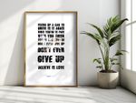 COLDPLAY ❤ Up & Up - song lyrics poster art Limited Edition Print