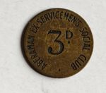 Rare Welsh Club Token Aberaman Ex Servicemen's Social Club 3D Brass Check