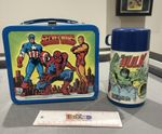 Vintage Marvel Secret Wars 1984 Aladdin Metal Lunchbox - No Thermos Some Crayon