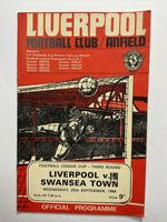 Liverpool v Swansea Town;  League Cup 3rd Round,  25th September 1968