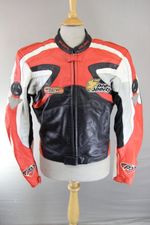 HEIN GERICKE PRO SPORTS LEATHER BIKER JACKET WITH HIPROTEC CE ARMOUR 38 INCH