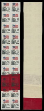 1981 USA, FLAG OVER SUPREME COURT, IMPERF BLOCK OF 20 ON DOUBLE PAPER, SC.#1894a