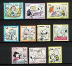 JAPAN 2023 SNOOPY & FRIENDS PEANUTS COMIC COMP. SET OF 10 STAMPS IN FINE USED