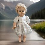 1950's ROSEBUD Extra Large Doll 26" Vintage Made In England Blonde Hair Blue Eye