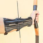 Archery Leather Arm Guard Long Forearm Protective Gear Cover Hunting Arrow Bow