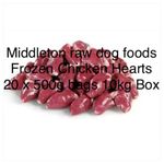Frozen Dog/Cat Food Chicken Hearts 20 x 500g bags 10kg box . 