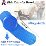 200kg Heavy Duty Patient Transfer Board w/Rotating Disc-Slide Aid Bed/Toilet/Car