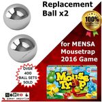 MOUSE TRAP Ball 2016 - 2x Replacement Metal Steel Ballbearing Hasbro Game VALUE!