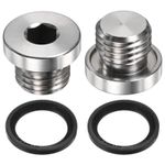 2-Pack M16 x 2 Flange Hex Socket Plug with O-Ring for Terminate Pipe Ends