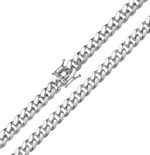 Sterling Silver 8mm Miami Cuban Curb Chain 20 22 24 26 30 inch Box Clasp