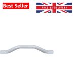 White Safety Outdoor Indoor 15" 382 50mm Easy Grip Coated Steel Grab Bar Rail...