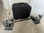 Pearl P-100TW Double Chain Double Bass Drum Pedal Set w/ Link Shaft Case