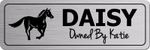 Personalised Metal Horse Door Sign Stable Plaque Custom Name Plate Gold Silver