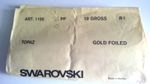 Vintage Swarovski  2.5mm Topaz 1,440pcs  Shaped Gold Foil Backs