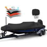Waterproof 900DPU Boat Cover with Motor Cover, 50,856,9m, Heavy Duty...
