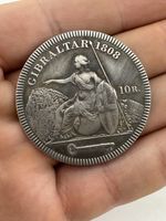 Coin 10 Reales 1808 Old British Colonial GIBRALTAR
