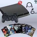 Sony Playstation 3 Slim Console 1 Controller 320GB PS3 Cables 10 Games HDMI