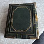 Victorian Brass Leather Bound Photo Album 19th C. With 32 Cabinet CDC photos