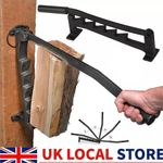 Wall Mount Steel Firewood Splitter, Kindling Wood Cracker Cutting Tool for Home