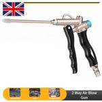 Air Dust Gun Handheld 2-Way Air Blow Gun Compressor High Pressure Dust Removal