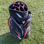 STEWART Golf Bag Tour Lightweight Cart/Black Red /14-Way/Trolley Bag