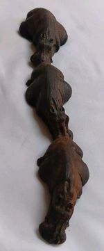 Vintage Driftwood Hippopotamus Sculpture