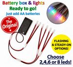 No solder easy wire battery led kit 2 to 8 leds options cosplay railways models