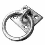 Ring on plate Dog animal tether  wall ceiling fixing GALVANISED