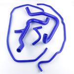 Blue For Ford Focus Mk2 ST225 Silicone Radiator Coolant & Header Tank Hoses Kit