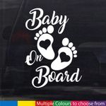 BABY ON BOARD FEET CAR SIGN DECAL VINYL FUNNY STICKER BUMPER WINDOW HQ