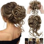 Curly Real as human Messy Bun Hair Piece Scrunchie Updo Natural Hair Extensions