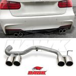 M3 STYLE EXHAUST CONVERSION QUAD EXIT TAILPIPES FOR BMW 3 SERIES F30 N20 12-19