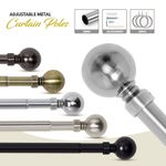 Heavy Duty Metal Curtain Pole Rod 28mm W Superior Finials, Rings & Rod Fittings